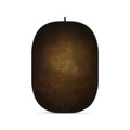 Flexible oval backdrop, dark brown textured surface with top hanging loop