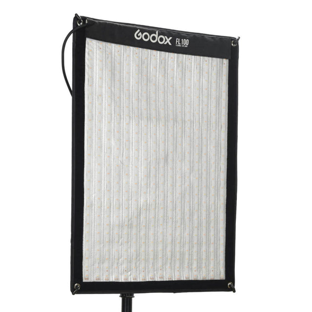Flexible LED panel light with black frame and white diffuser face