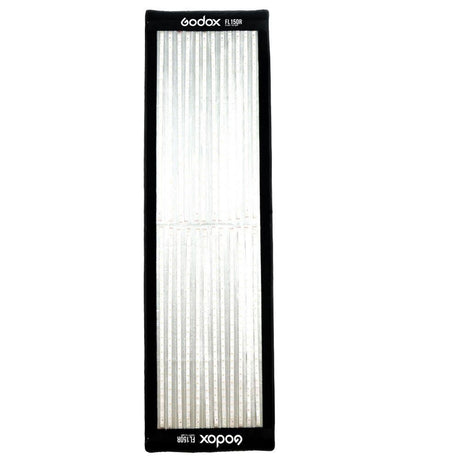 LED light panel with white diffuser and black frame, rectangular flexible design