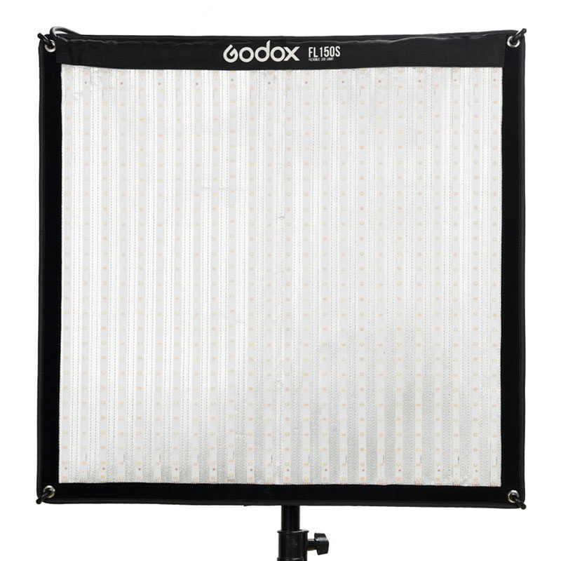 FL150S LED light panel with white diffuser in black fabric frame