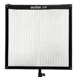 FL150S LED light panel with white diffuser in black fabric frame
