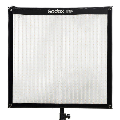 FL150S LED light panel with white diffuser in black fabric frame