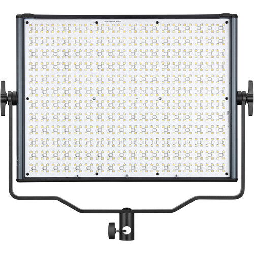 LDX100R 100W RGB LED panel light with visible LED grid through the front screen