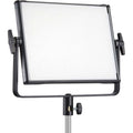 LDX50R RGB LED panel with square diffuser and front frame, on mounting stand