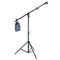LB02 light stand with boom arm and carry bag, adjustable tripod base