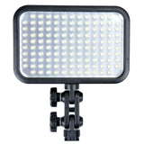 Godox LED126 LED video light with glowing front panel and black housing