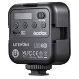 Rear control panel of LED6R with buttons, LCD window, and USB input