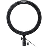 Lampa LED circulară cu inel negru, cap de montaj și cablu de alimentare