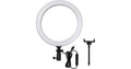 Lampa LED circulară, inel alb, suport și cabluri USB