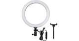 Lampa LED circulară, inel alb, suport și cabluri USB