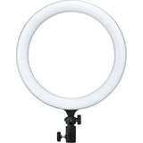 Inel lampă LED circulară bicolor cu suport negru