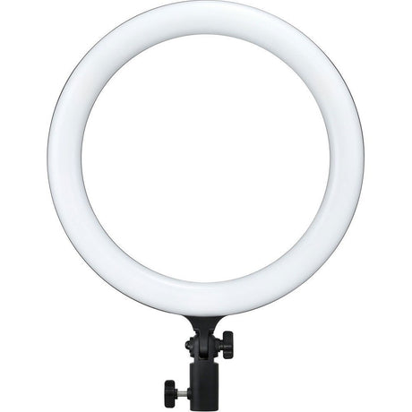Inel lampă LED circulară bicolor cu suport negru
