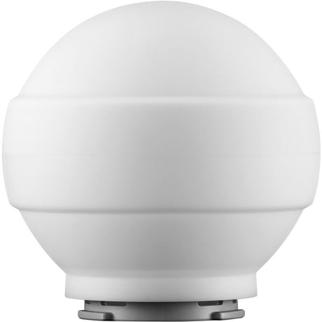 White silicone diffuser dome, close-up of the front diffuser surface