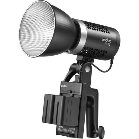 Black ML60 daylight portable LED light with reflector and mounting bracket