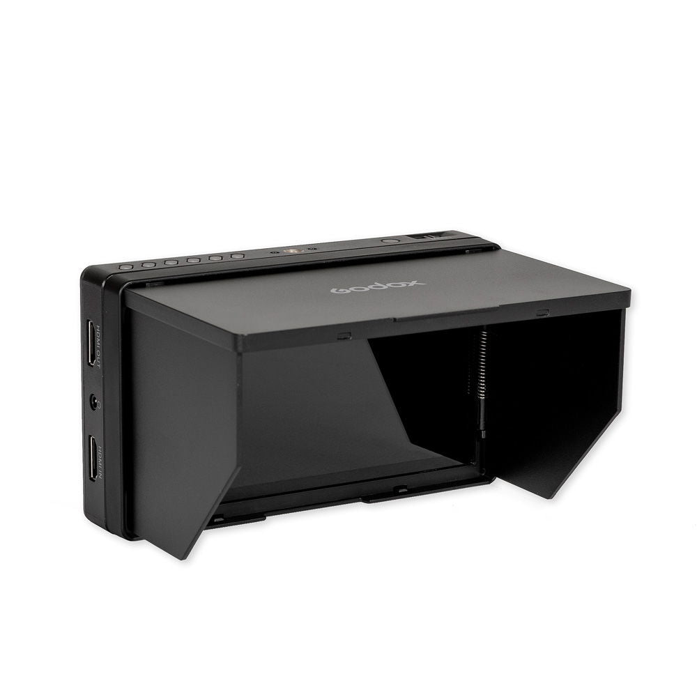 5.5-inch 4K HDMI touchscreen monitor, black side view with ports