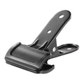 Dispozitiv de prindere tip clemă, bază metalică cu șurub, culoare neagră