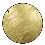 Panou reflector pliabil 60 cm cu suprafață aurie, disc circular
