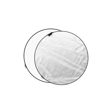 110cm round silver/white reflector panel with mesh-lined reflective surface
