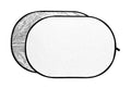 80 x 120 cm silver/white reflector panel with black frame and strap