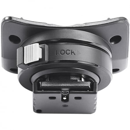 Flash mount base with LOCK lever and contact terminals