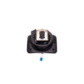 Godox V100C shoe adapter plate with metal contact mount and small blue pull tab