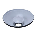 55cm reflector beauty dish with white interior and center mounting opening