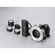 Compact ring flash accessory with LED ring and mounting base