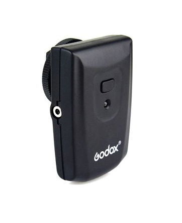 RT-16 wireless transmitter, dark gray/black handheld device with side control button