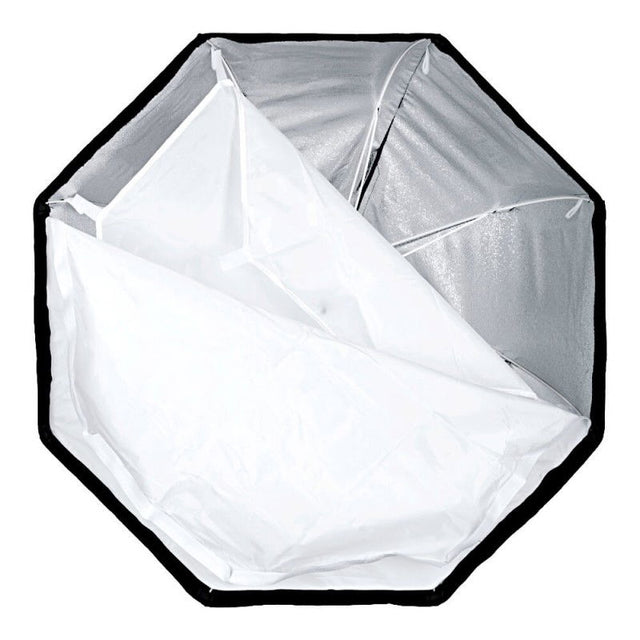 80cm octagonal softbox with white inner baffles and black outer frame