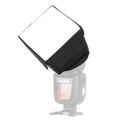Softbox 10x10 cm pentru blitz, design pătrat, negru
