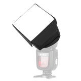 Softbox 10x10 cm pentru blitz, design pătrat, negru