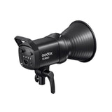 Side view of LED light with front ridged mount and side ports