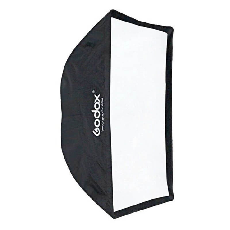60x60cm Bowens-mount softbox with black outer fabric and white inner diffusion panel