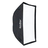 60x60cm Bowens-mount softbox with black outer fabric and white inner diffusion panel
