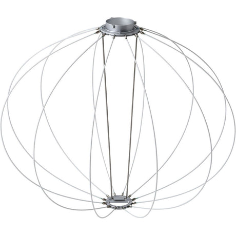 Metal softbox frame with spreader rods and circular mounting plate
