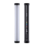 TL30 RGB LED tubular light, silver tube with black control-side panel