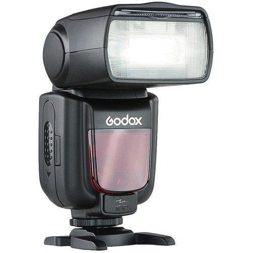 TT600 non-TTL camera flash with tilting head and LCD display, black