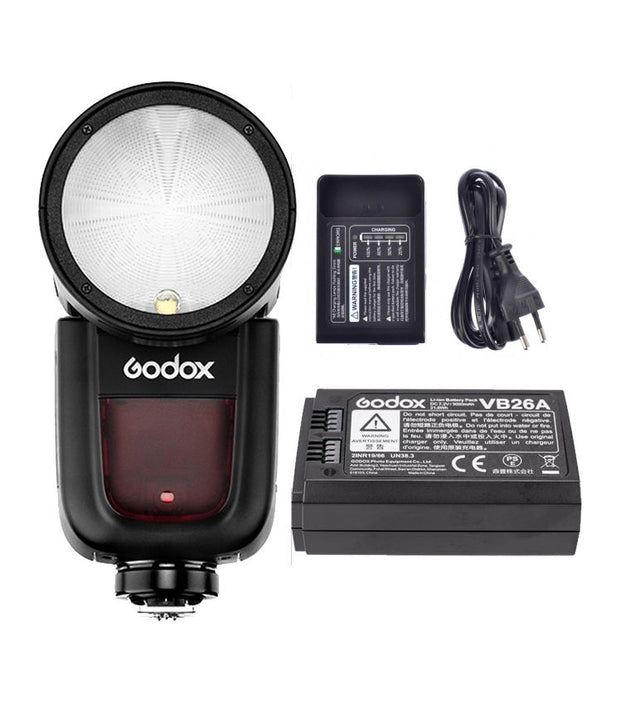 Godox V1 Blitz foto TTL cu cap rotund pentru Sony (patina metalica) - View 1