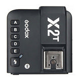 TTL wireless flash trigger front view showing LCD keypad and hot-shoe terminals