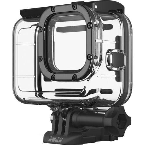 Carcasă transparentă GoPro, fereastră frontală și suport negru
