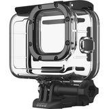 Carcasă transparentă GoPro, fereastră frontală și suport negru