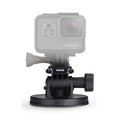 Suction cup mount with black camera holder and short pivot arm