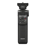 Black wireless shooting grip with control buttons and mounting shoe