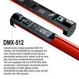 DMX LED light bar control panel with XLR ports and display