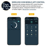 Control wireless pe mobil pentru lumină LED, setări 5600K pe ecran