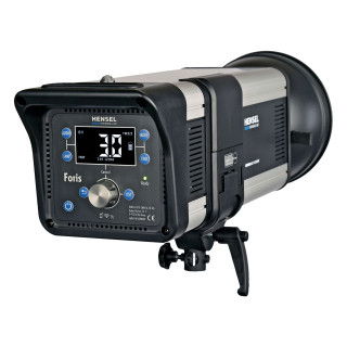 Bliț foto portabil Hensel Foris 1000W, comenzi laterale și suport de prindere
