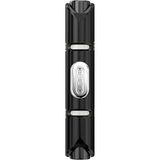 Black wireless USB‑C microphone transmitter with sound grille, front view