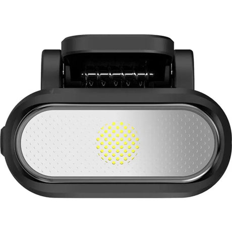 Wireless mic receiver with front charging LEDs and perforated speaker grille