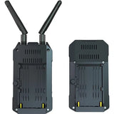Mars 300 Pro wireless HDMI transmitter, rear view with vents and antenna bases