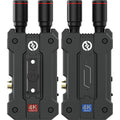 Wireless video transmitter/receiver pair, 4K units with red status rings